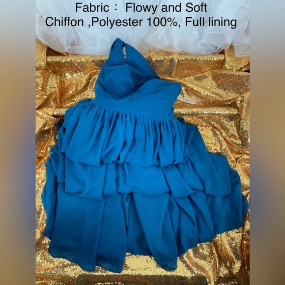 Elegant Side Split Teal Blue Bridesmaid Dresses One Shoulder wedding grad New